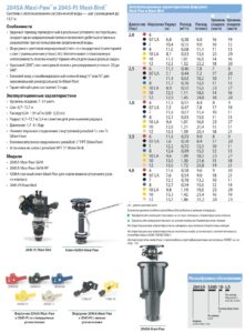 характеристики ротора Rain Bird Maxi Paw